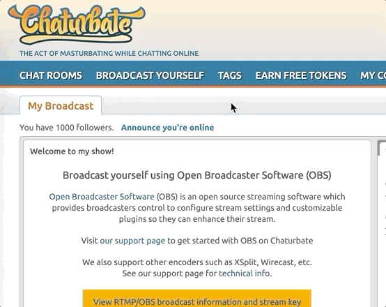 Chaturbate — Give people a clear reason to return